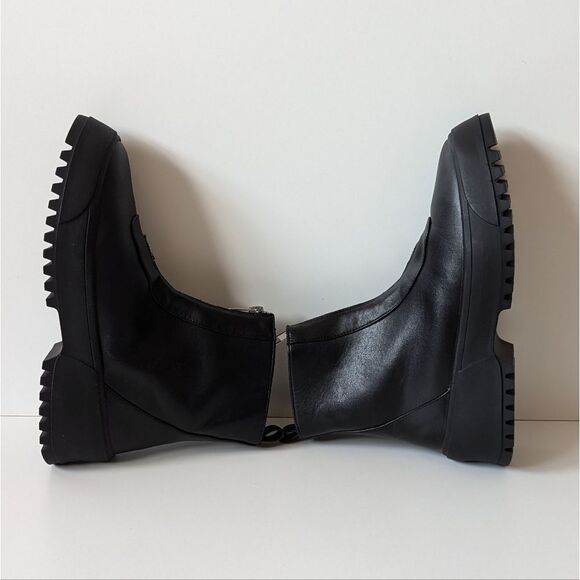  Grunge Platform Ankle Boots Black Faux Leather Men\'s 7 main image 4